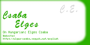 csaba elges business card